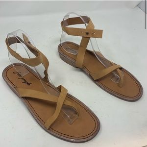 New Free People Leather Wrap Around Sandal